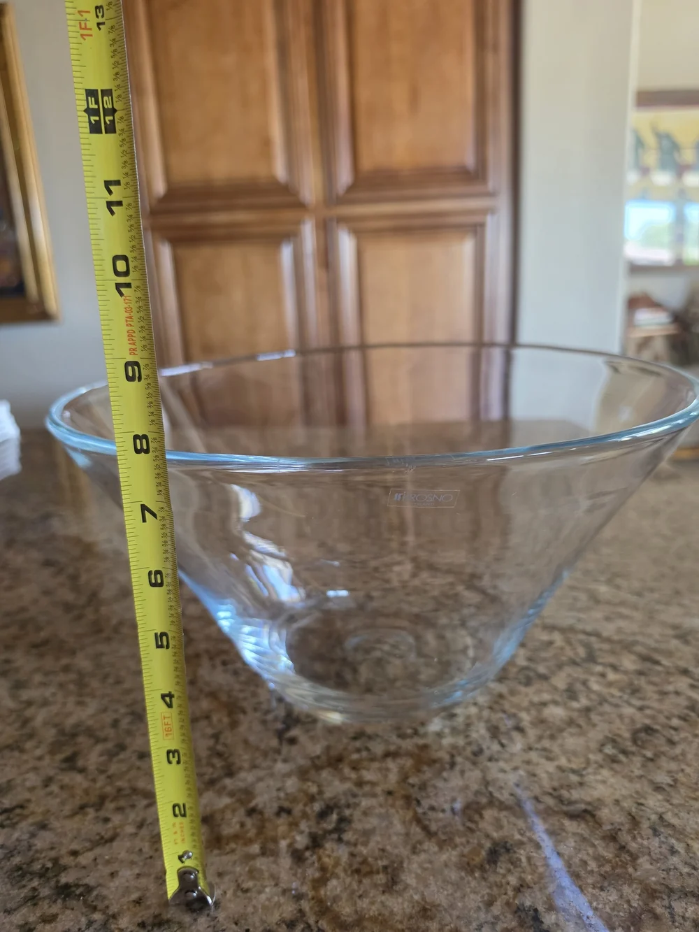 Krosno Poland Pottery Barn Montana Clear Glass Bowl Centerpiece NEW